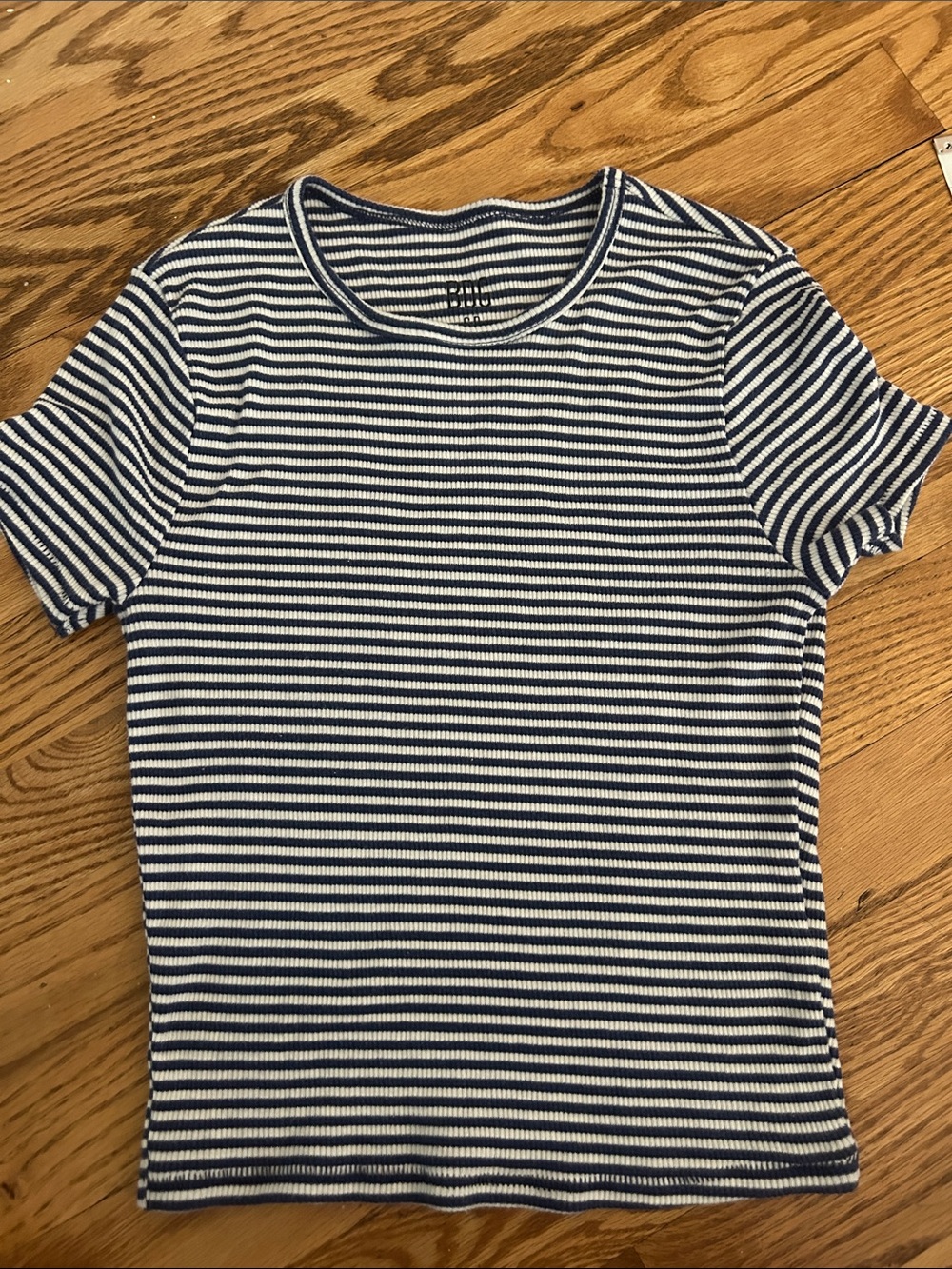 BDG Navy and White Striped Short-Sleeve Tee